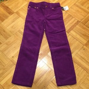 Girls Purple Corduroy Pants